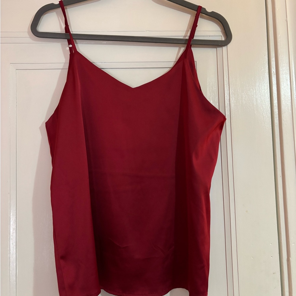 Burgundy Satin Camisole